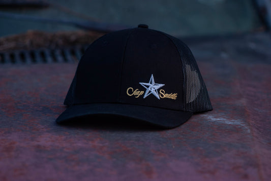 Black Chap Saddle Caps