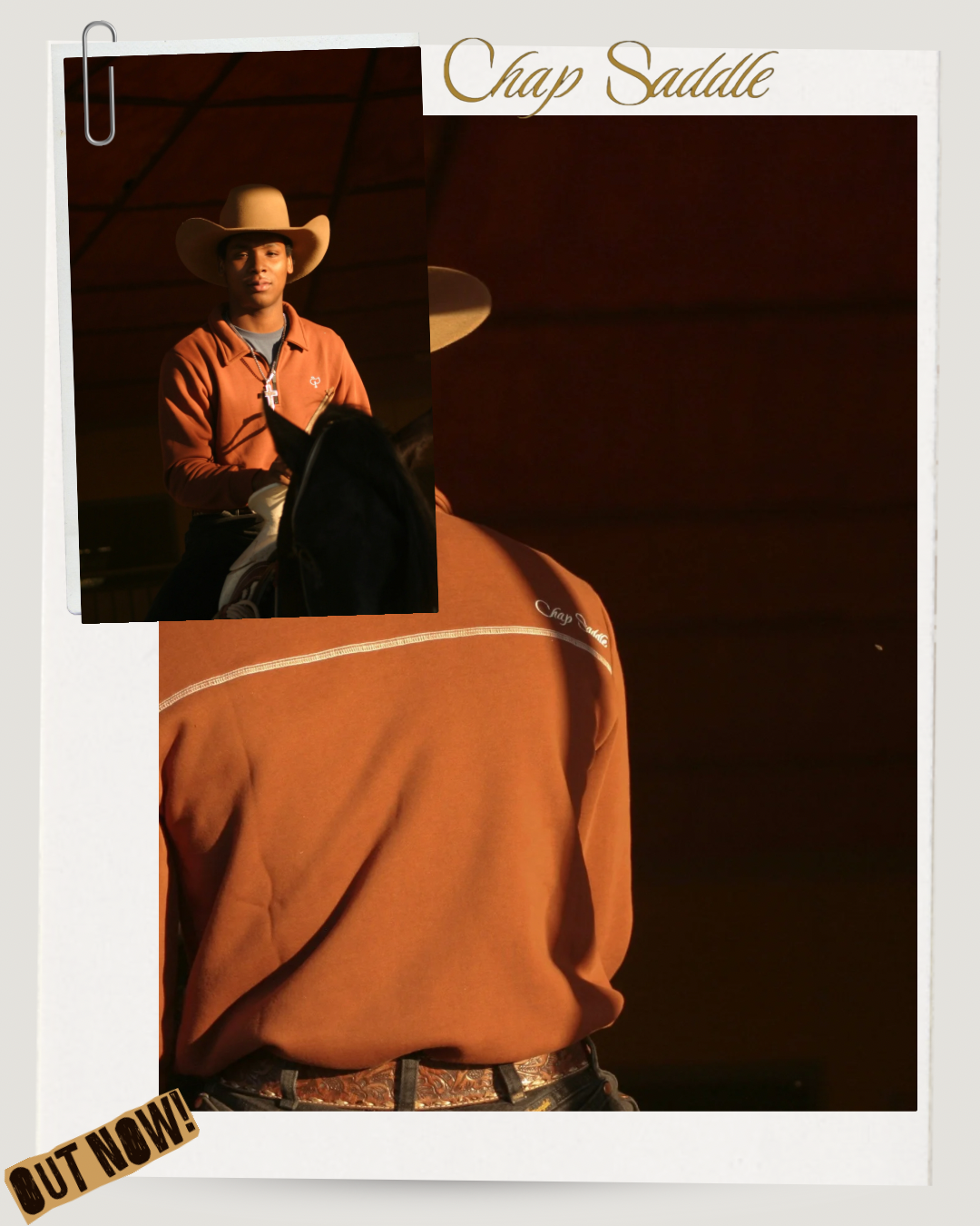 Chap Saddle Quarter zip sweater